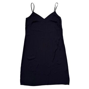 White House Black Market WHBM Black Slip Dress Cami A-Line Minimalist Size 0